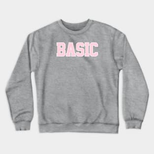 Basic Pink Athletic Font Crewneck Sweatshirt